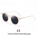 Summer new trendy round frame acetate sunglasses