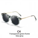 Summer new trendy round frame acetate sunglasses