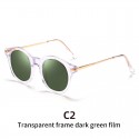 Summer new trendy round frame acetate sunglasses