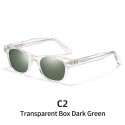 S202309 Cross border fashion retro men's square frame polarized sunglasses