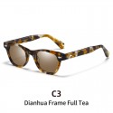 S202309 Cross border fashion retro men's square frame polarized sunglasses