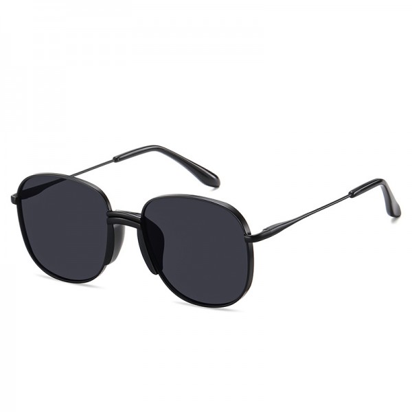 S2308 Korean style light luxury metal round frame fashion ladies sunglasses, perfect sunshade choice