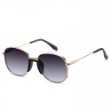 S2308 Korean style light luxury metal round frame fashion ladies sunglasses, perfect sunshade choice