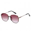 S2308 Korean style light luxury metal round frame fashion ladies sunglasses, perfect sunshade choice