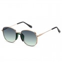 S2308 Korean style light luxury metal round frame fashion ladies sunglasses, perfect sunshade choice