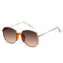 S2308 Korean style light luxury metal round frame fashion ladies sunglasses, perfect sunshade choice