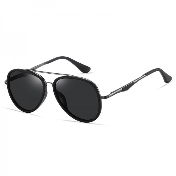 New TAC sunglasses personality trend double beam sunglasses men's classic retro toad mirror