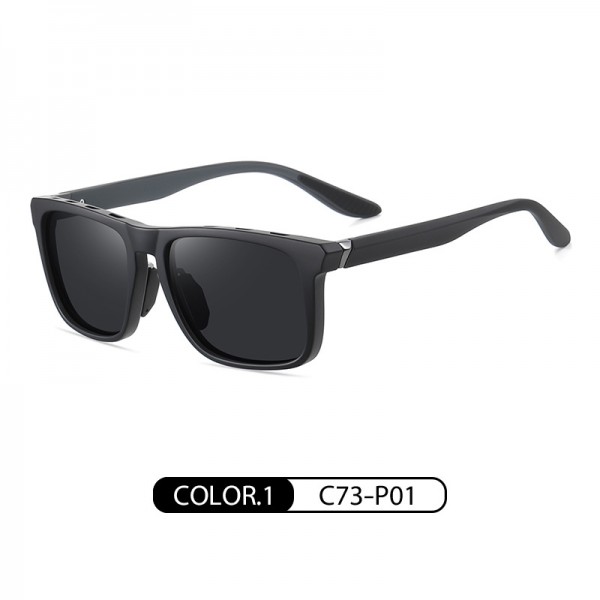 S230314 Square Polarized Lens Pop Sunglasses